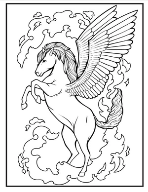 Página para Colorir Design Pégaso