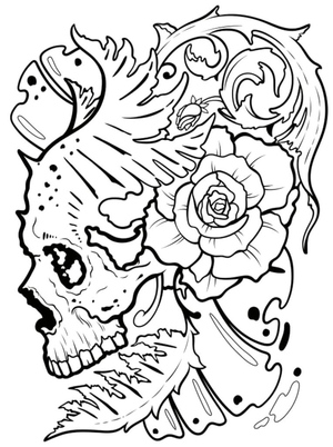 Tatuagem de Caveira Legal