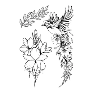 Página para Colorir Página para Colorir de Desenho de Tatuagem