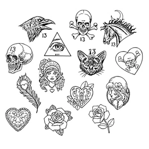 Página para Colorir Mania de Tatuagem
