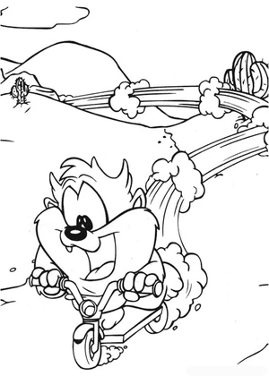 Página para Colorir Tazzy Bebê Adorável