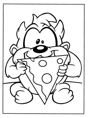 Página para Colorir Página para Colorir do Bebê Diabo-da-Tasmânia