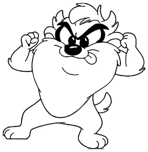 Página para Colorir Bebê Tazzy