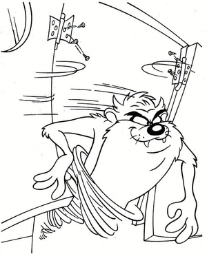 Página para Colorir O Diabo da Tasmânia