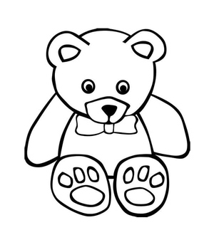 Página para Colorir Amigo Urso Grátis