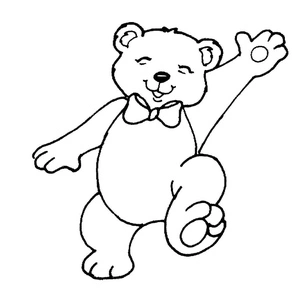 Página para Colorir Urso de Pelúcia Andante