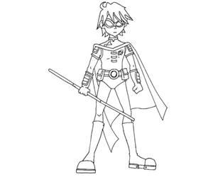 Página para Colorir Incrível Robin