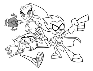 Garoto Fera, Starfire e Robin