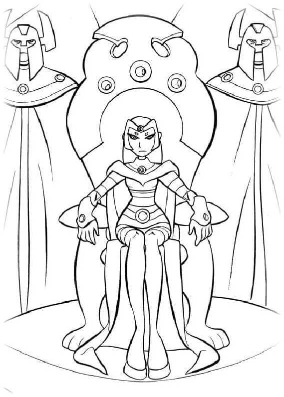 Página para Colorir Sentado no Trono