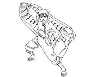 Página para Colorir Incrível Tenten