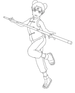 Página para Colorir Tenten Fofa