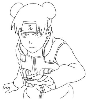 Página para Colorir Tenten Furiosa