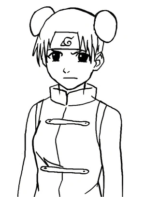 Página para Colorir Por favor, imprima "Tenten."
