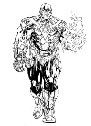 Página para Colorir Personagem: Thanos da Marvel Comics