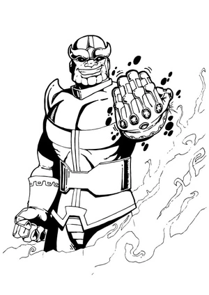 Página para Colorir Página para colorir com Thanos