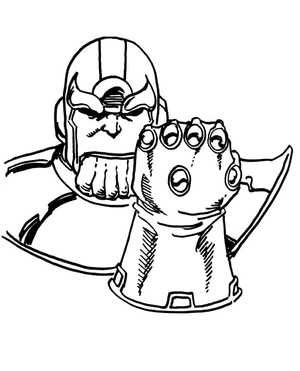 Página para Colorir Página para Colorir do Thanos