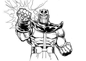 Página para Colorir Versão em quadrinhos do Thanos