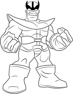 Página para Colorir Desenho do Poderoso Thanos - não rotulado como Página para Colorir