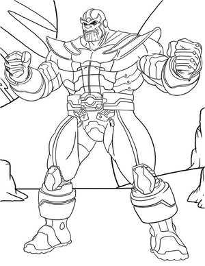 Página para Colorir Thanos Extremamente Bravo