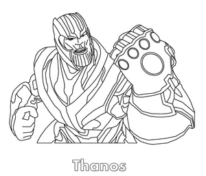 Página para Colorir Fortnite Thanos