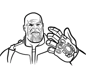 Página para Colorir Thanos Grátis