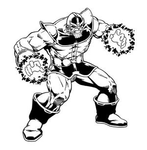 Página para Colorir Thanos Furioso