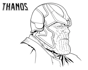 Página para Colorir Chefe do Thanos
