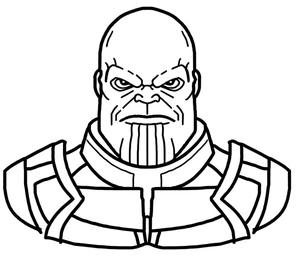 Página para Colorir Thanos Intenso