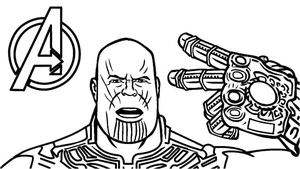 Página para Colorir Meme do Thanos