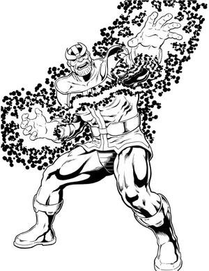 Página para Colorir Poderoso Thanos