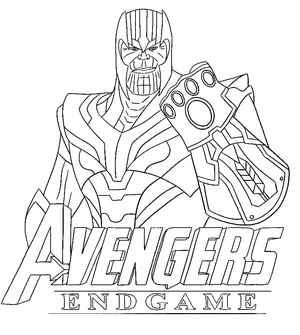 Página para Colorir Página para Colorir do Thanos para Imprimir para Crianças