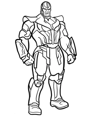 Página para Colorir Desenho do Thanos para Imprimir