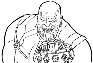 Página para Colorir Sinistro Thanos
