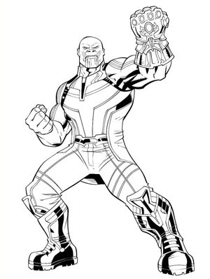 Página para Colorir Página para Colorir do Thanos