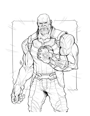 Página para Colorir Thanos de um Filme