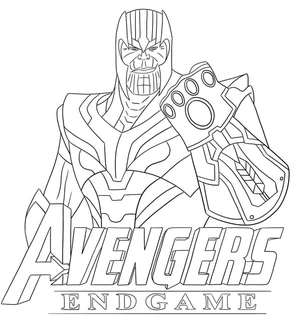 Página para Colorir Thanos dos Vingadores: Ultimato