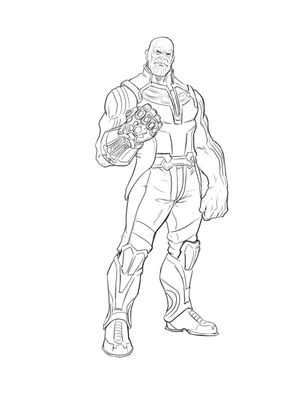 Página para Colorir Thanos do Filme