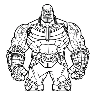 Página para Colorir Músculo Thanos