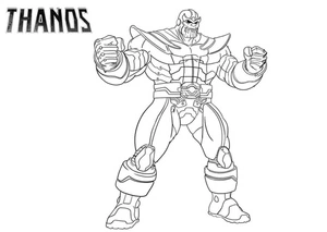 Página para Colorir Thanos, o Titã Louco