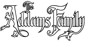 Página para Colorir Fonte Família Addams
