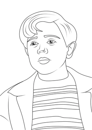 Página para Colorir Addams Pugsley