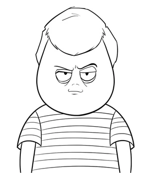 Página para Colorir Pugsley Addams Divertido