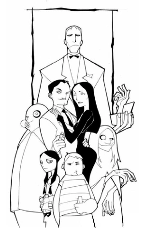Página para Colorir Página para Colorir da Família Addams