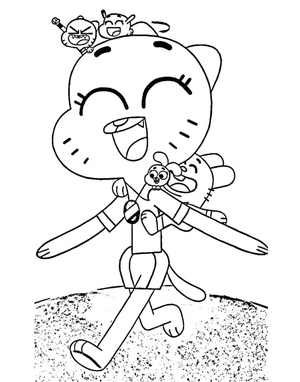 Gumball para Imprimir - por favor, não chame de Página para Colorir