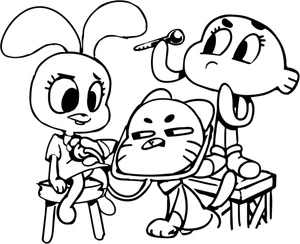 Página para Colorir Gumball, o Doutor