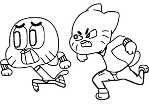 Página para Colorir do Gumball para Imprimir