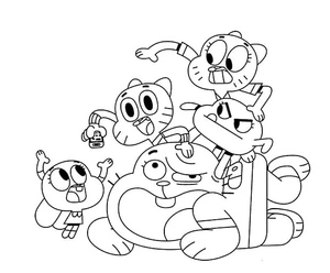 Página para Colorir Família Watterson