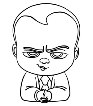 Página para Colorir Página para Colorir do Bebê Chefão para Imprimir Grátis