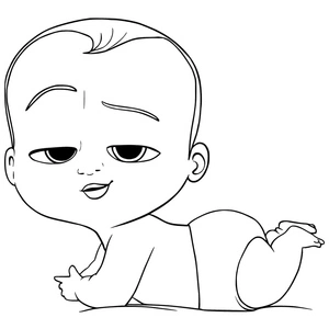Página para Colorir Chefe Infantil Humorístico