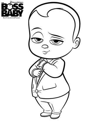 Página para Colorir: Boss Baby